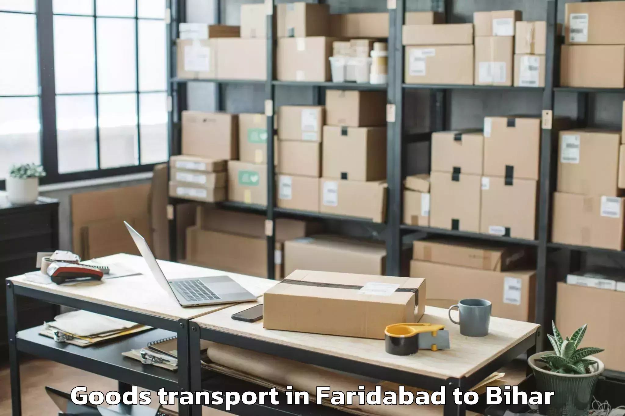 Easy Faridabad to Sikta Goods Transport Booking